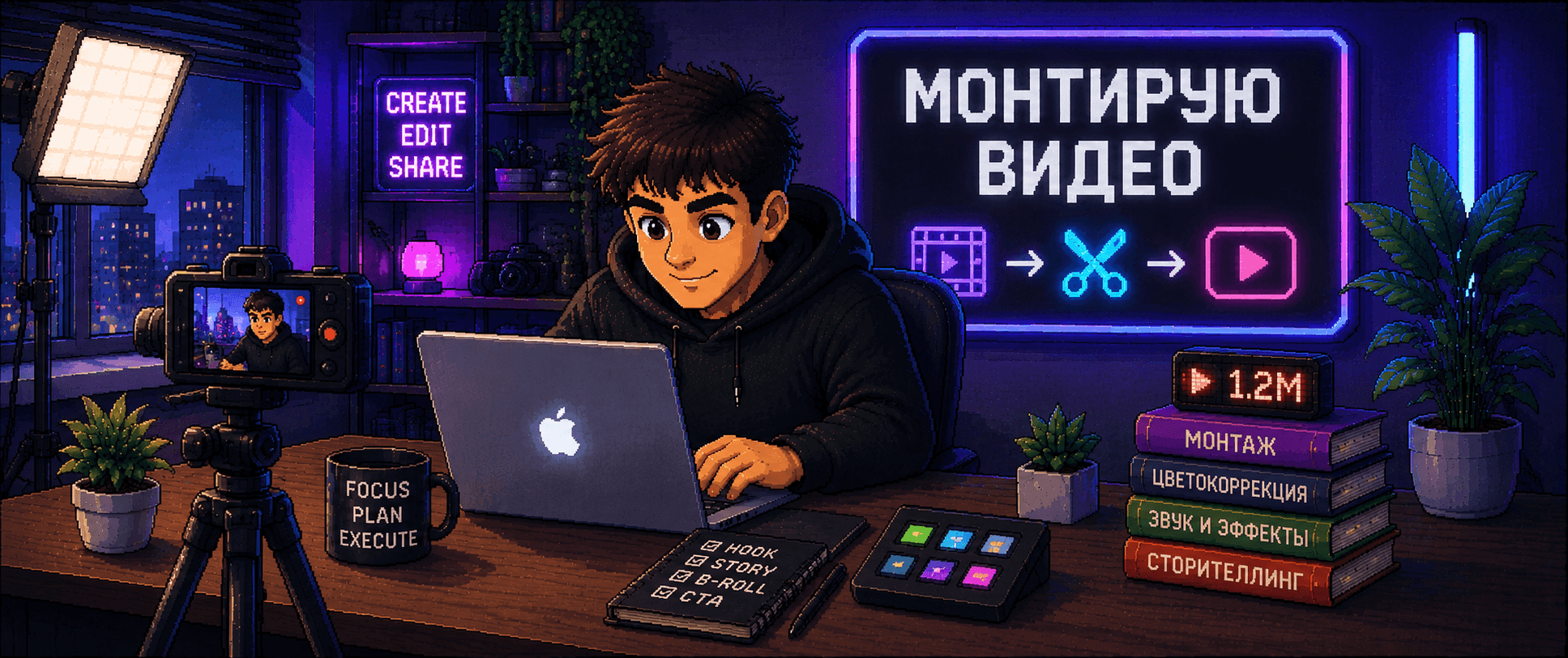 Монтаж видео с помощью искусственного интеллекта